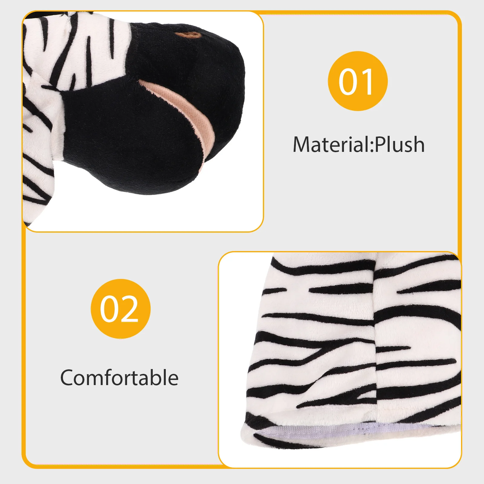 Tierhand, niedliches Zebra für Kinder, Eltern-Kind-Interaktion, Geschichtenerzählen, Mundöffnung, Design, Handpuppe, Familie, Finger-Cartoon