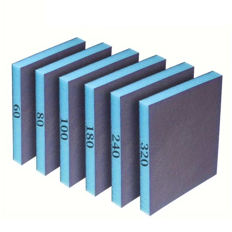 6Pcs Sanding Sponge 60 80 100 180 240 320 Grit Sanding Block Sanding Paper Block