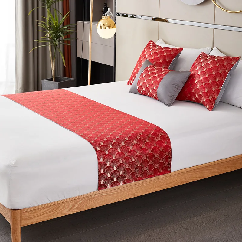 High-end Hotels Guesthouses Homestays Bed Runner Bed Tail Towels Light Luxury Bed Decoration Anti-dirt Strips Bed Tail Blanket