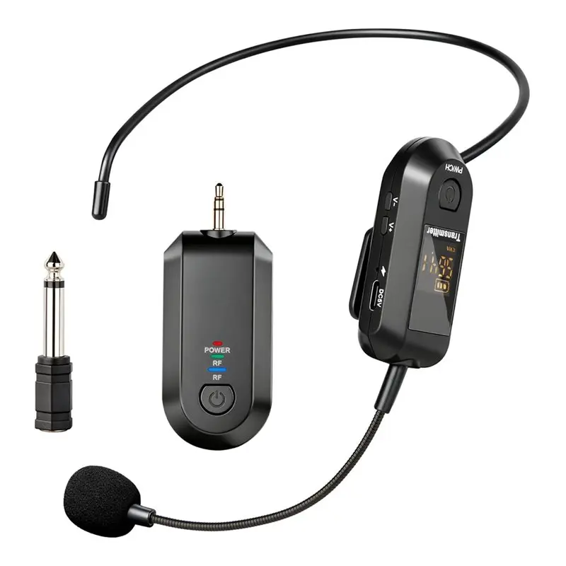 

Усилитель голоса AA60, совместимый с беспроводной гарнитурой 2.4G, микрофон с LED-дисплеем, дальность действия 160 футов, для систем PA.