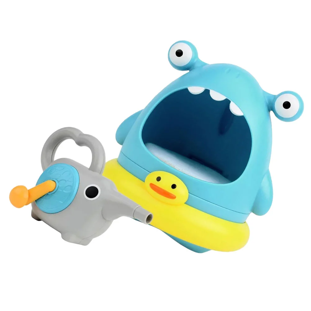 2 pçs máquina de bolhas banho para crianças fabricante brinquedo tubarão manual dos desenhos animados