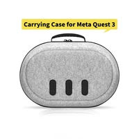 Estuche de transporte de viaje para controladores de auriculares Meta Quest 3S VR, bolsa de almacenamiento de carcasa dura EVA con malla para accesorios Meta Quest3 VR