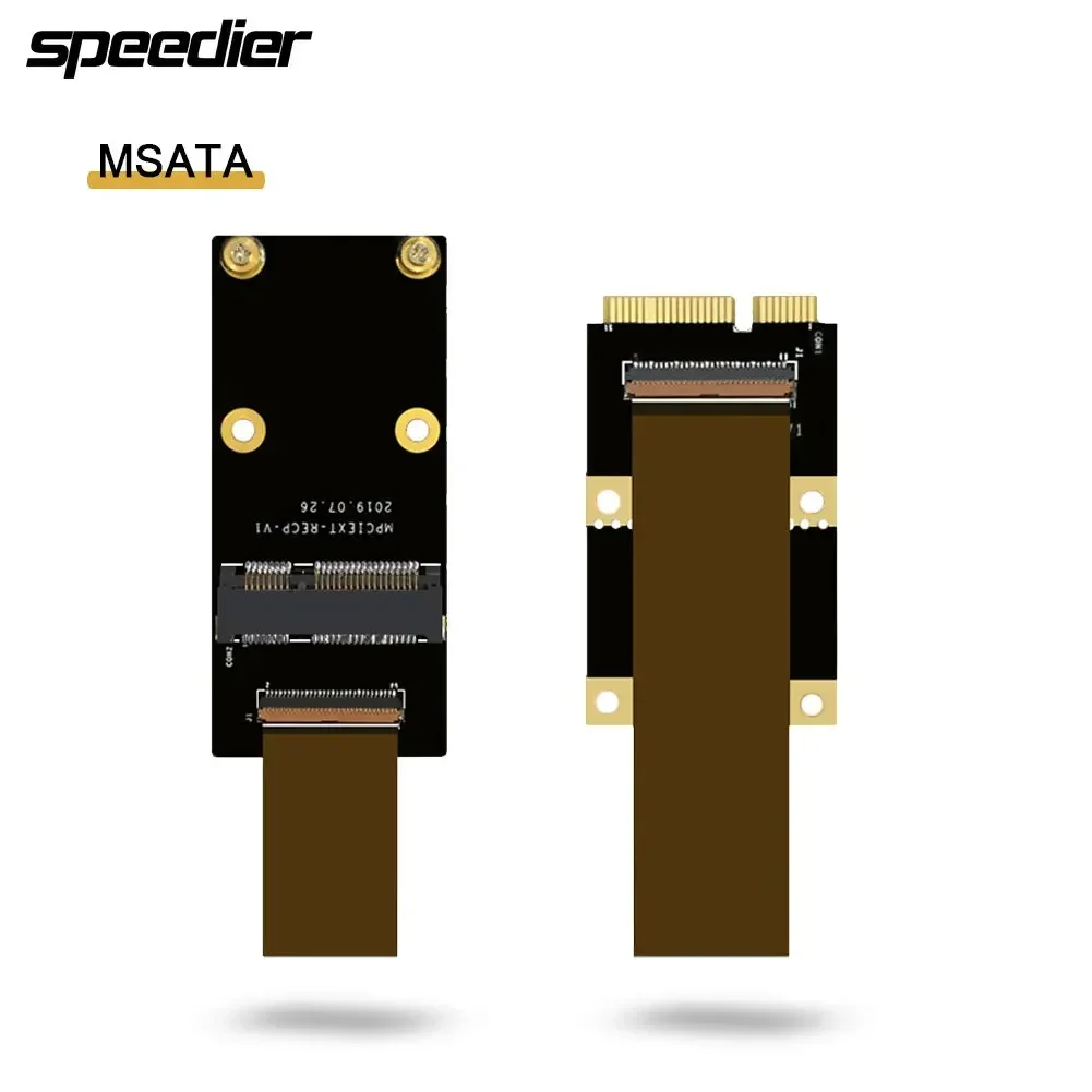 

1ft Mini PCIE WiFi Wireless NIC MSATA SSD SATA MINI-PCI Express 52pin SSD Extension Ribbon Cable 30cm