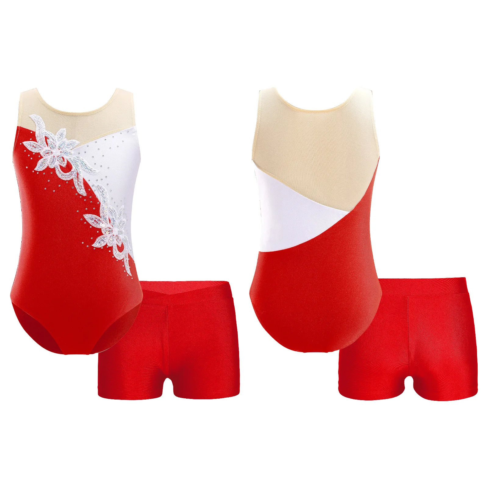 Ballerina Jumpsuit for Girls Kids Dance Tutu Leotard Children Gymnastics Ballet Dance Outfits Stage Performance Jumpsuits Sets