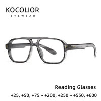 KOCOLIOR, novedad en gafas de lectura Retro de doble haz a la moda para hombres y mujeres, gafas para presbicia TR90 antiluz azul de alta calidad