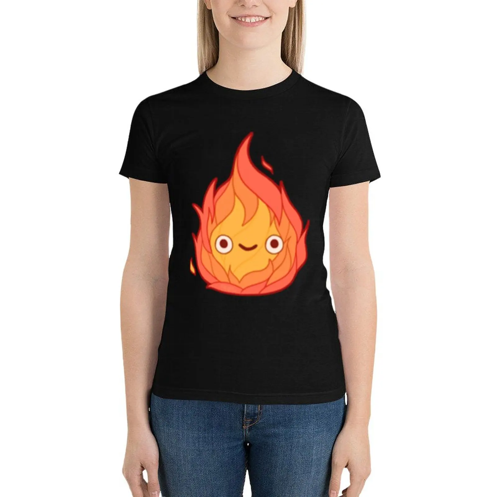 

Calcifer Calcifer Calcifer T-Shirt cute tops kawaii clothes Woman clothes