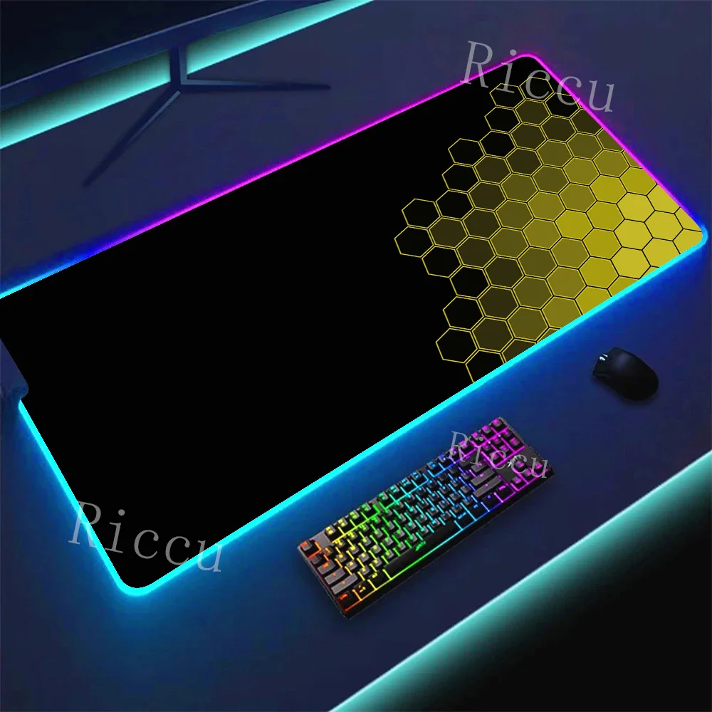 

RGB Technology Hive HD Mouse pad Computer New XXL MousePad Keyboard Pad Mouse Mat Gamer Soft Office Carpet Table Mat Desktop LED