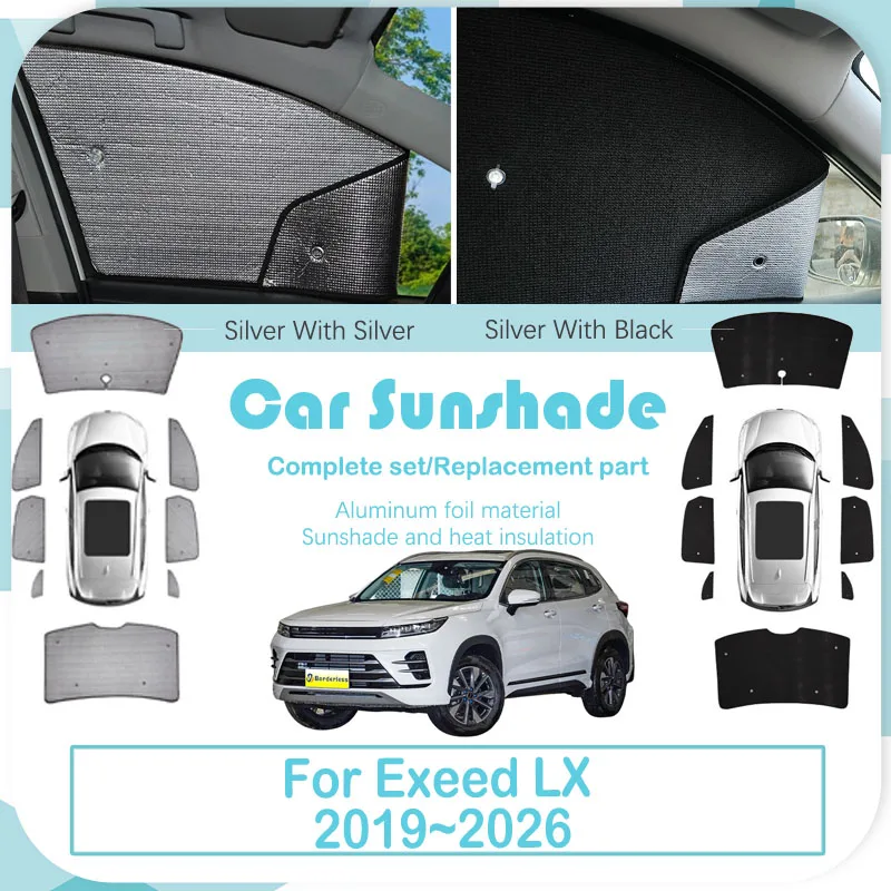 Car Coverage Sunshade For Exeed LX Zhuifeng 2019~2026 Anti-UV Cover Window Visor Windshield Pad Sun Shade Cover Auto Accessories