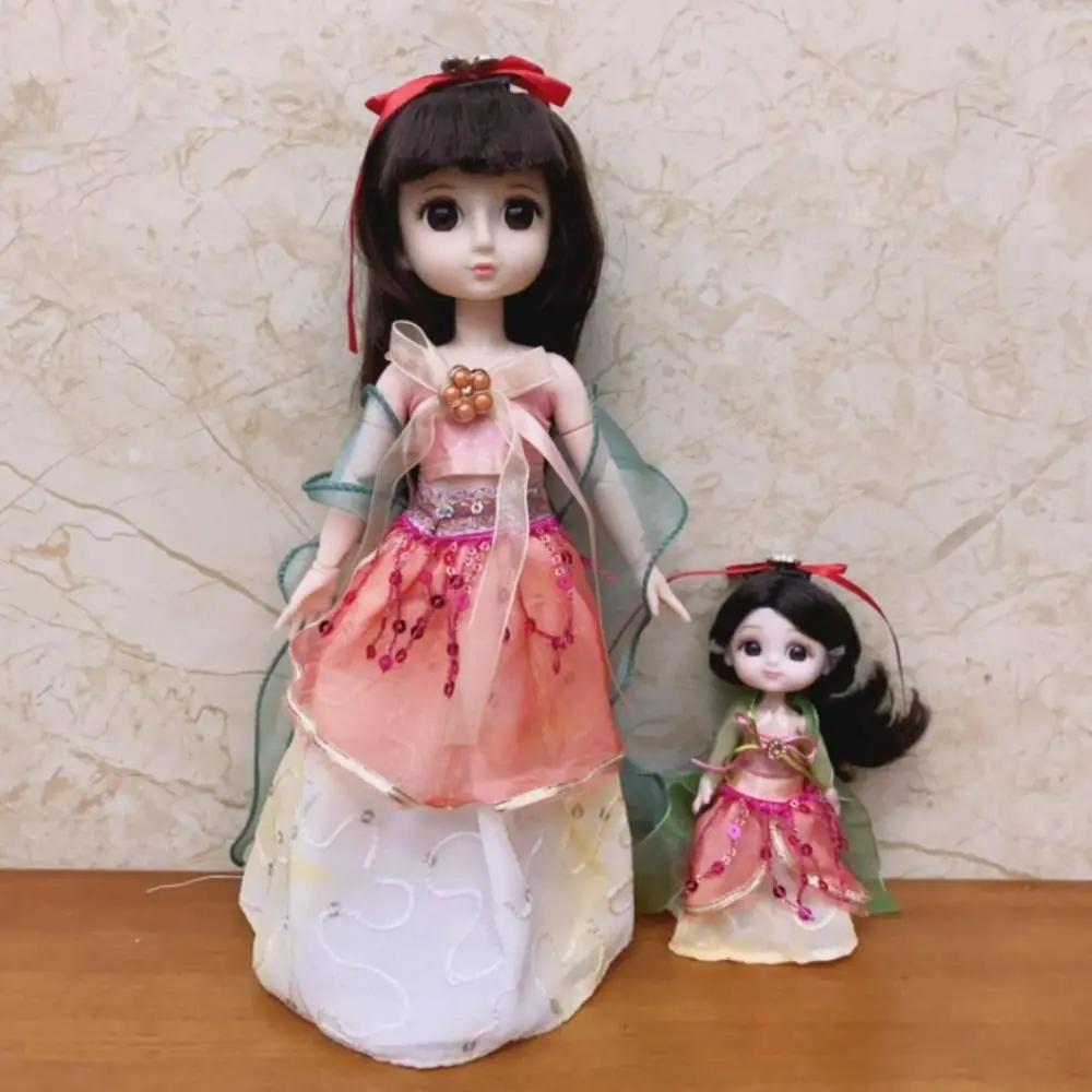 Gown Dolls Ancient Costume Photo Props Changing Dressing Game Doll Silk Set Mini Handmade Dolls Hanfu Clothing