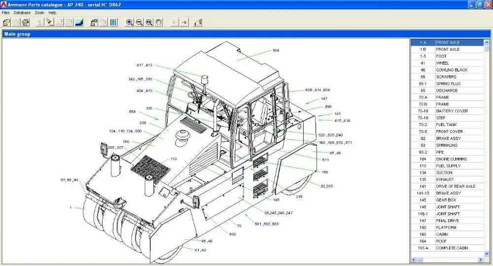 For AMMANN Road Rollers Spare Parts Catalog