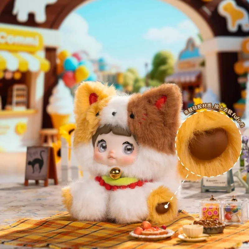 Nommi Sitting Zoo Series Blind Box Vinyl Doll Cute Trendy Toy Decor Nommi Mystery Box Bag Keychain Kids Xmas Birthday Gift