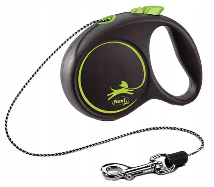 مقود فليكسي أوتوماتيكي XS 3 م باللونين الأسود والأخضر