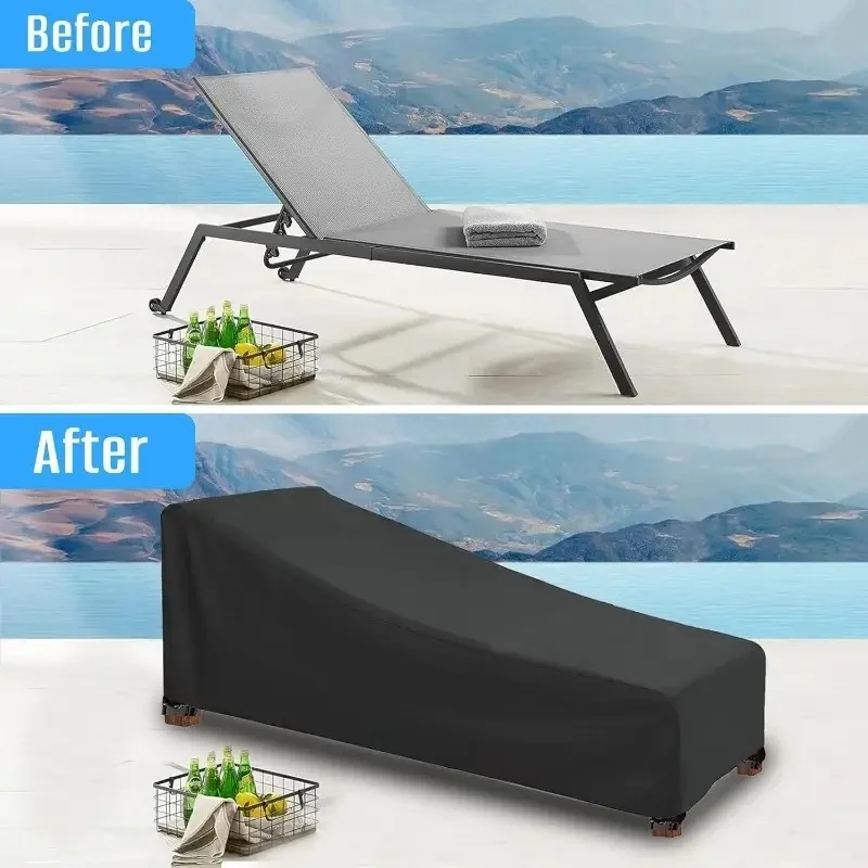 أغطية كراسي الصالة الخارجية شديدة التحمل - قماش أكسفورد متين، حماية لجميع المواسم في الفناء وجانب حمام السباحة، غطاء أثاث الفناء #1
