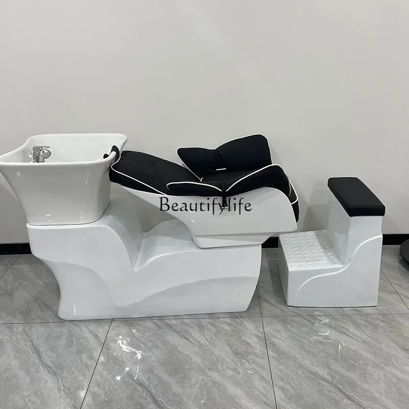 

ls 04 Hair Saloon Dedicated Shampoo Chair Salon Facial Bed Ceramics
