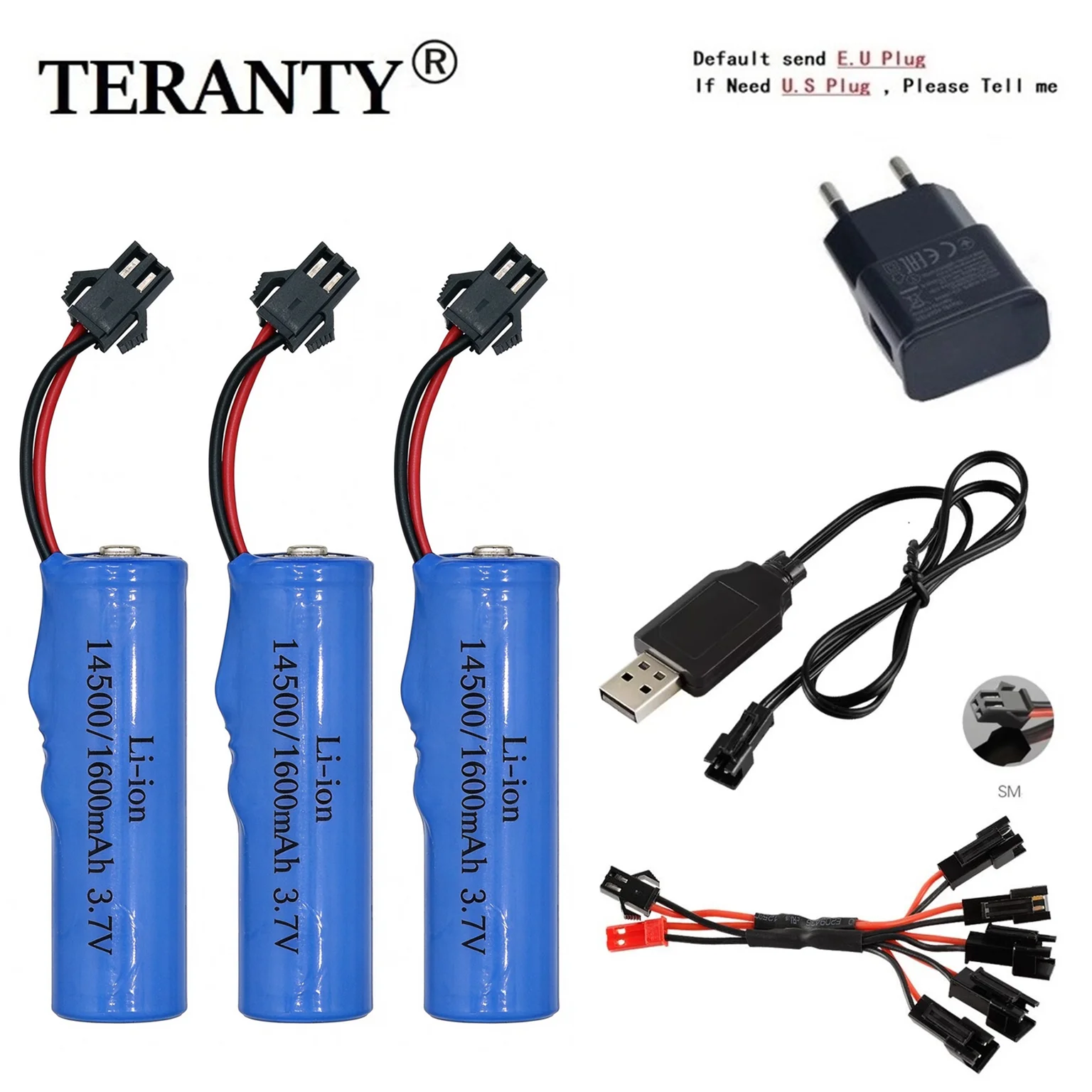 3.7V 1600mAH 14500 Li-ion Battery RC Batteries for RC Boat Helicopter Car Truck Tank 1s 3.7V 14500 Rechargeable Battery