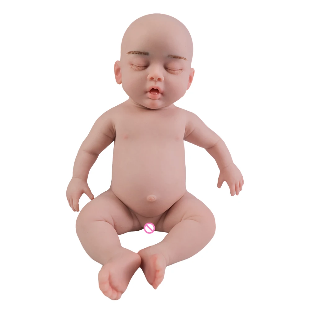 

47cm Flexible Full Body Silicone Reborn Doll Soft Lifelike Newborn Painted Baby Boy 3kg Realistic Toys Bebe for Children Gift
