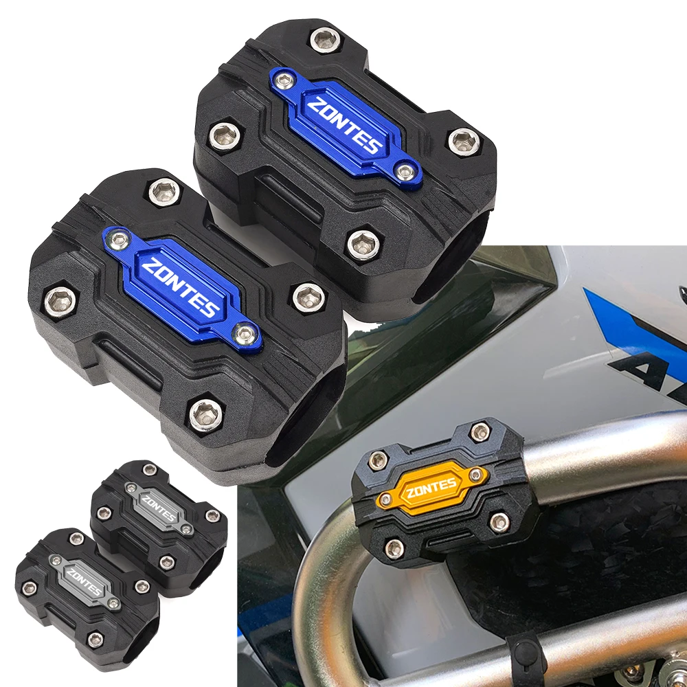 

For ZONTES 368G 501G 368E/K/M/D 350E 350D 310 V/X/T/R G1 125 150 ZT125U ZT250R Motorcycle Accessories Engine Guard Bumper Blocks