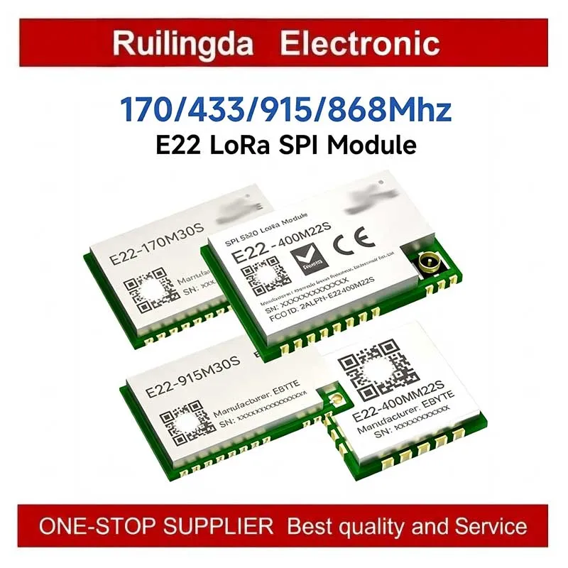 EBYTE E22-M Series SX1262 SX1268 Lora Module - Long Distance Wireless SMD High Precision TCXO at 170/433/868/915MHz