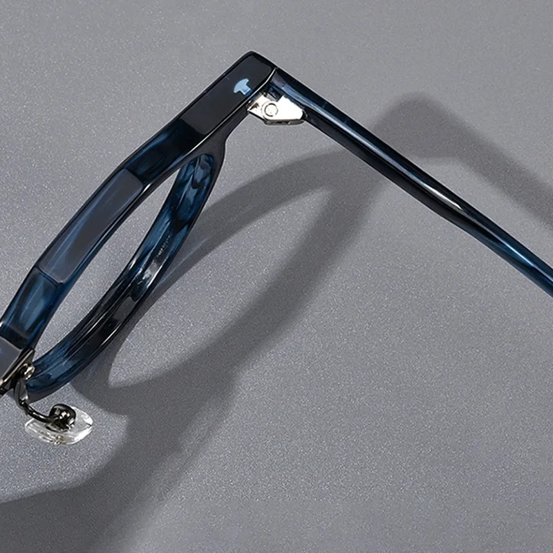 Premium Acetat Brille Rahmen Runde Niet Luxus Marke Designer Männer Brillen Retro Optische Gläser Frauen Brillen Brillen – Detail 5
