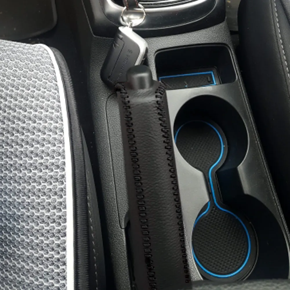 Leather Gears Handbrake Cover Auto Interior for Nissan Qashqai Pulsar March 370Z Micra Juke Note Tiida Wingroad NV200