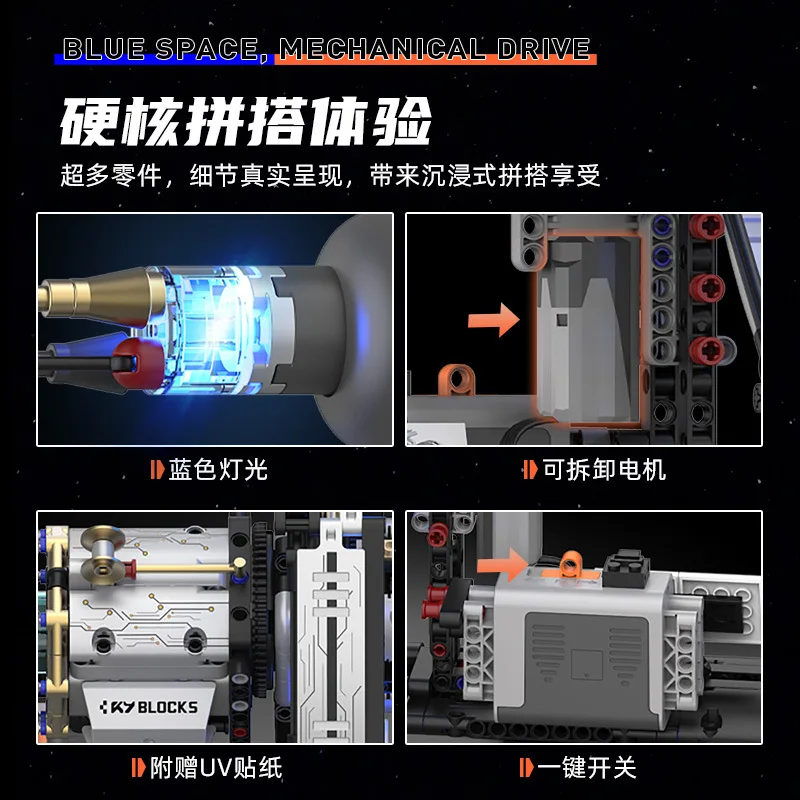 New 96121 963pcs MOC Technical Orion Space Station Building Blocks Assembling Spaceship Bricks Model Toys for Children Gift Set