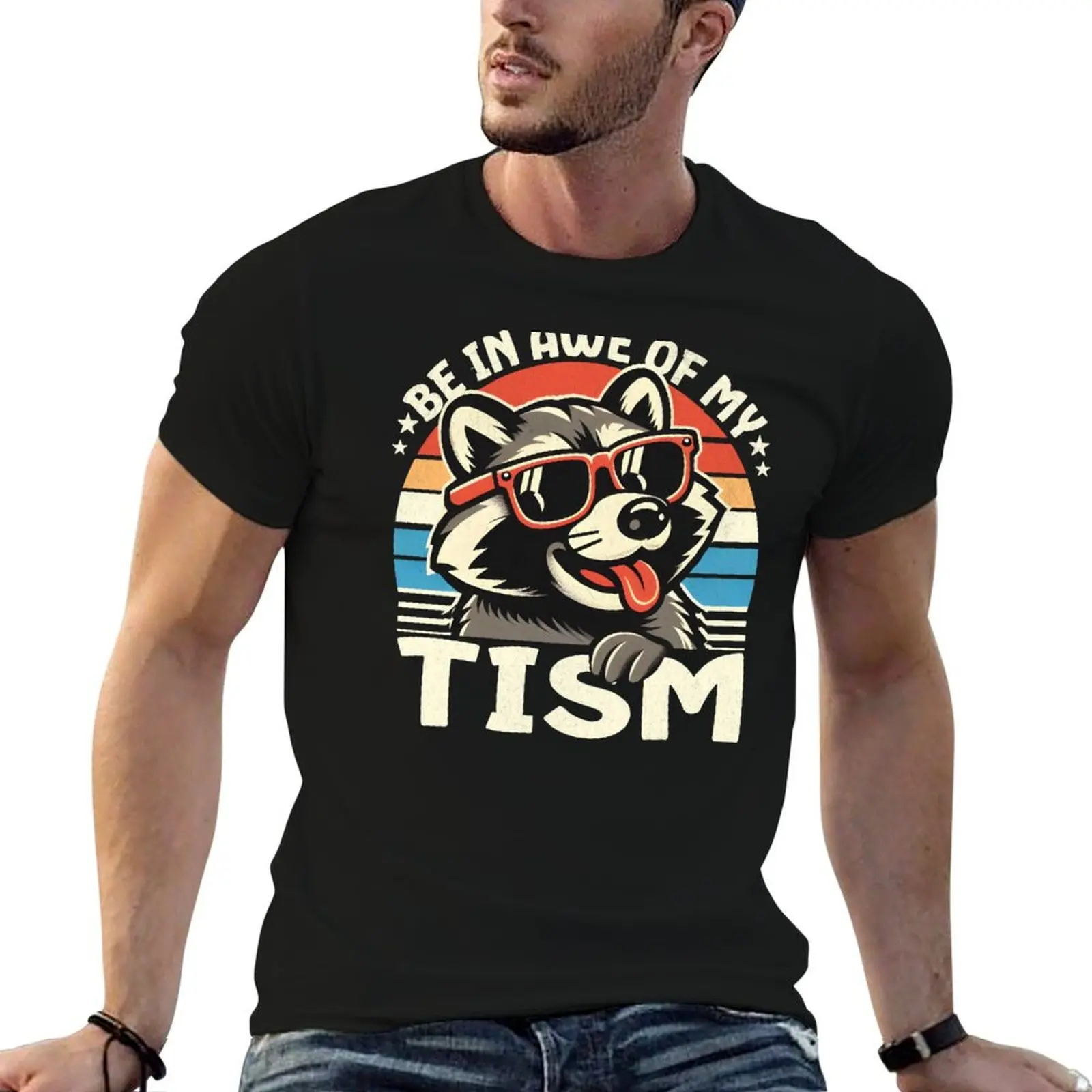 T-shirt Be In Awe Of My Tism, grande taille, à manches courtes