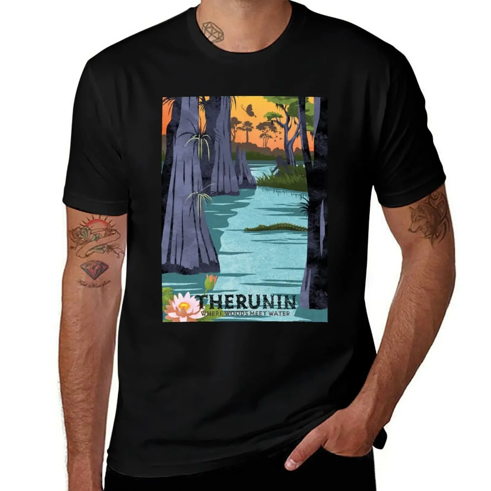 Therunin Tourist Poster T-Shirt sublime luxury designer mens big and tall t shirts