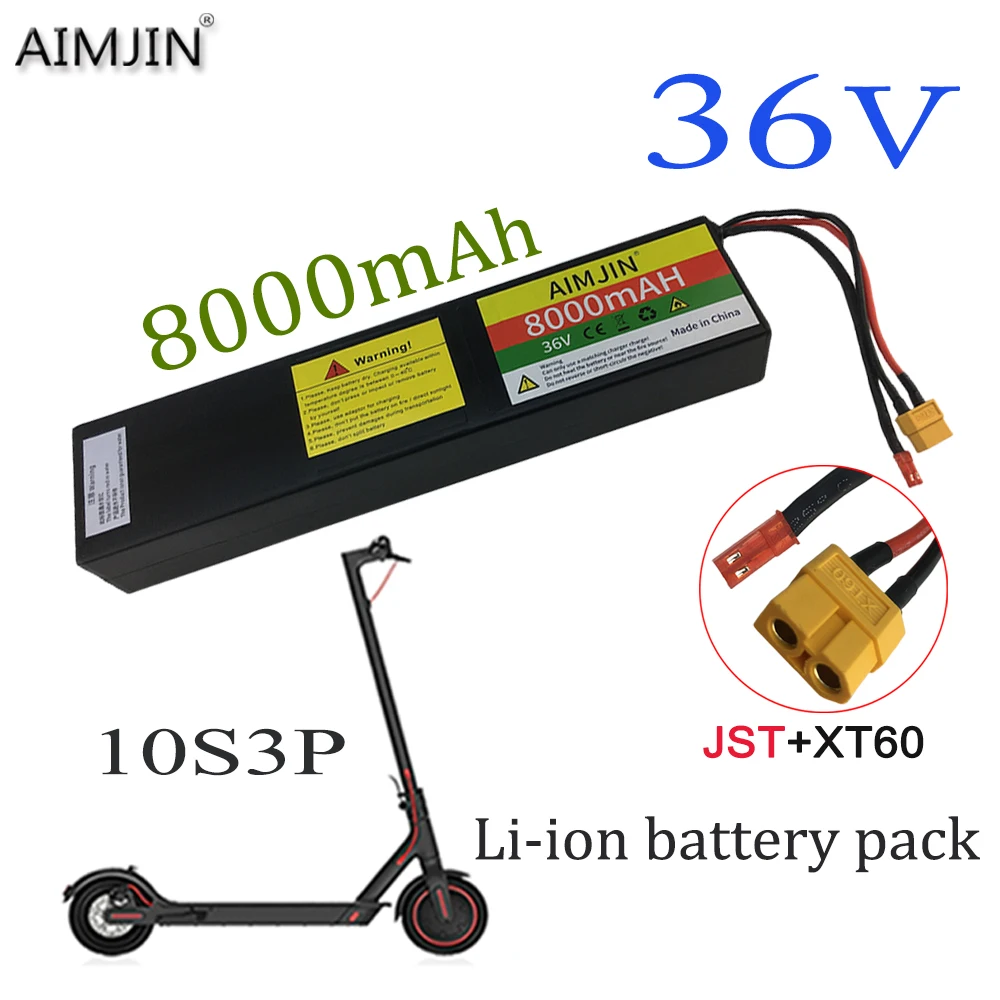 

10S3P 36V 8000mAh Lithium battery pack for electric scooters, 18650 Strong Powerful power battery cell M365