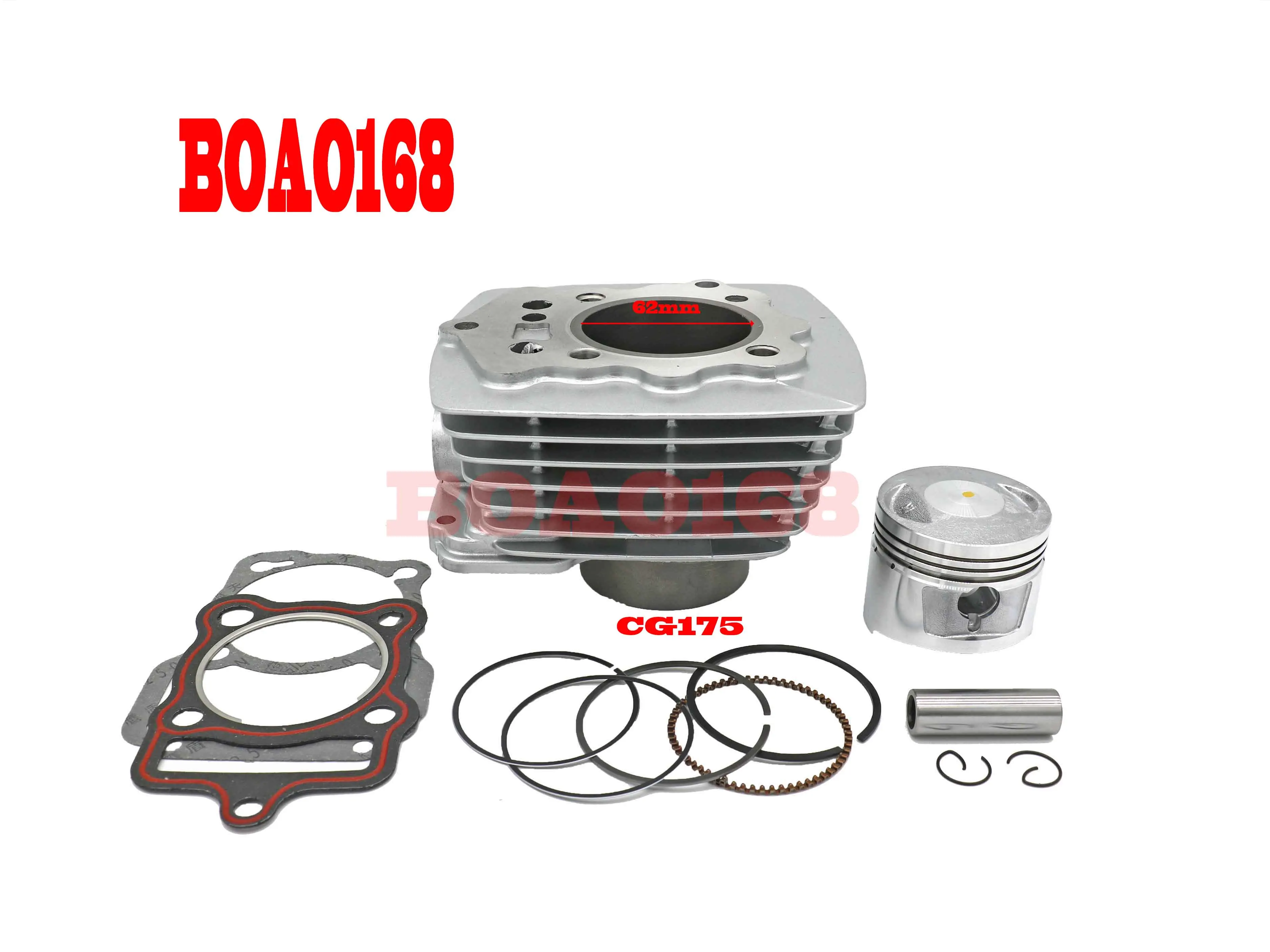 

62mm Motorcycle Engine Parts Cylinder Piston Gasket Kit set For Honda CG175 175cc 1 order