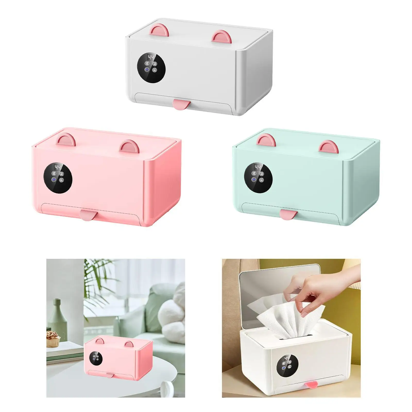 Wipe Warmer Portable Wipe Dispenser Temperature Adjustable Wet Tissue Heater