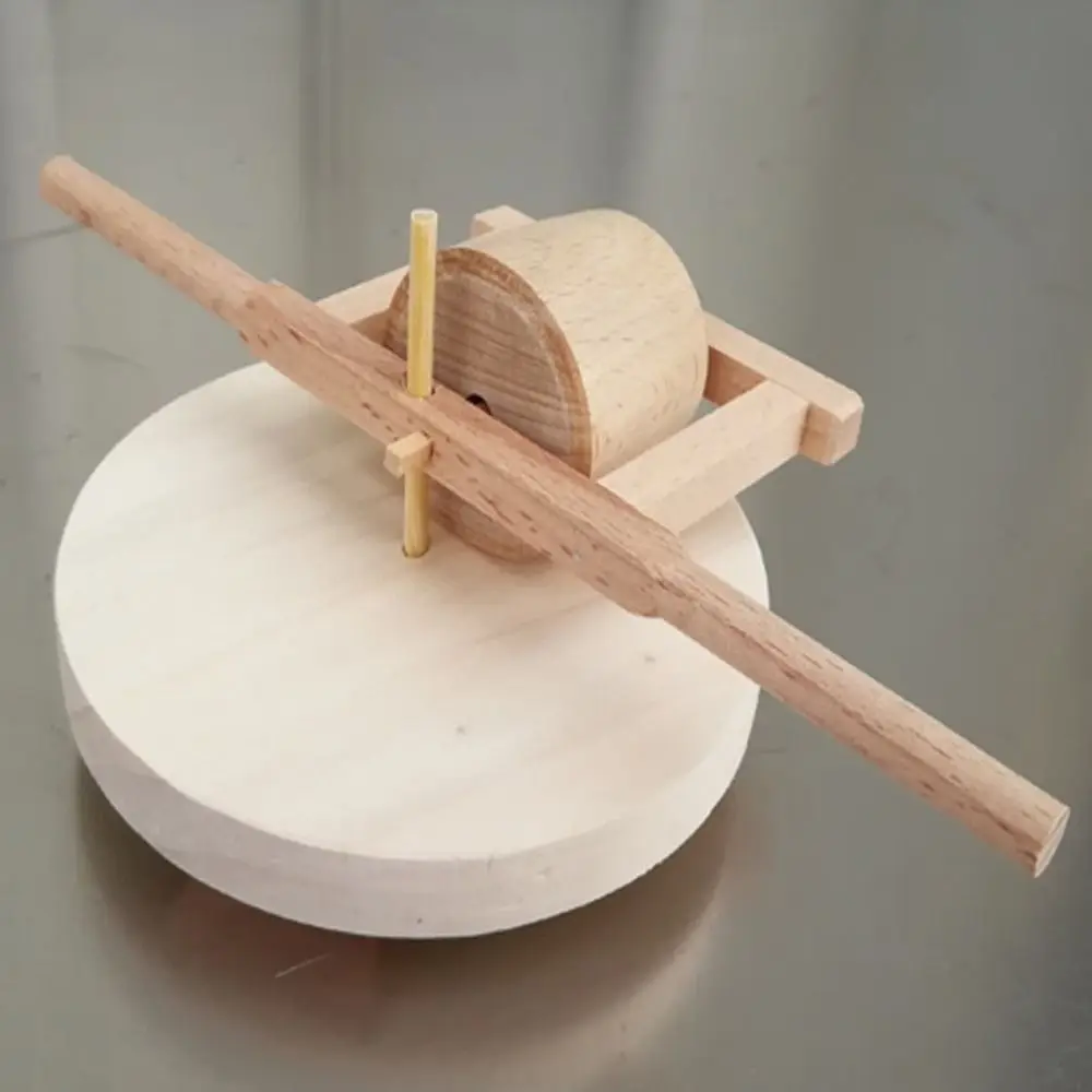 

Simulation Stone Mill Handicrafts Grinding Discs Home Decorations Wooden Figurine Handmade Miniature Farm Tool Model