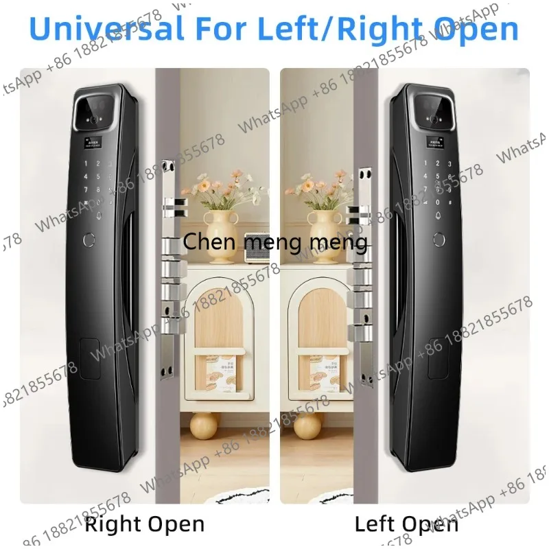 BN1 Tuya WiFi Camera Palm Vein Smart Lock Face Recognition Digital Fingerprint Lock With Video Call 2*Lithium Batteries