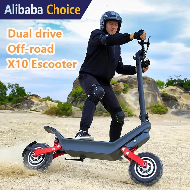 EU Fast Shipping New Off-Road Big Two Wheel Electric Scooter X10 Dual Motor 2000W 11 Inch Removable Battery