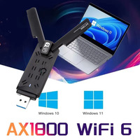1800Mbps WiFi 6 USB Adapter Dual Band 2.4G/5Ghz Wireless WiFi Receiver USB 3.0 Dongle Network Card For Laptop PC Win 10/11