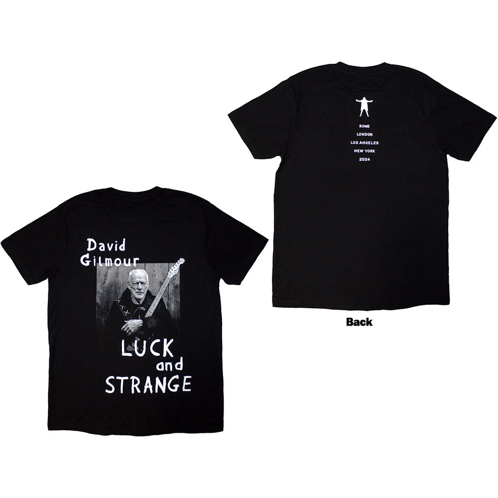Luck & Strange Portrait David Gilmour T-Shirt Cotton Graphic Tee Men Women Summer Streetwear