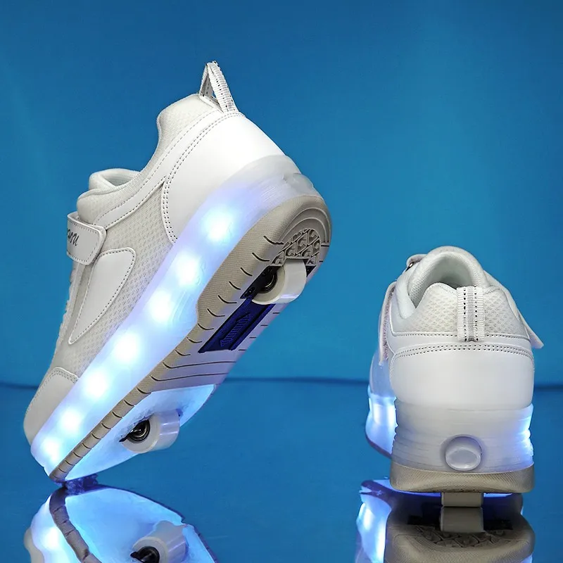 أحذية رياضية للأولاد: أحذية أطفال غير مرئية بعجلات ذات 8 عجلات، زلاجات دوارة بأربع عجلات للفتيات للطلاب #2