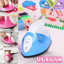 Mini DIY Children Electric Iron Collage Beans Hot Diamonds Heat Transfer Printing 60-300W Heat Press Machine US/UK/EU Plug