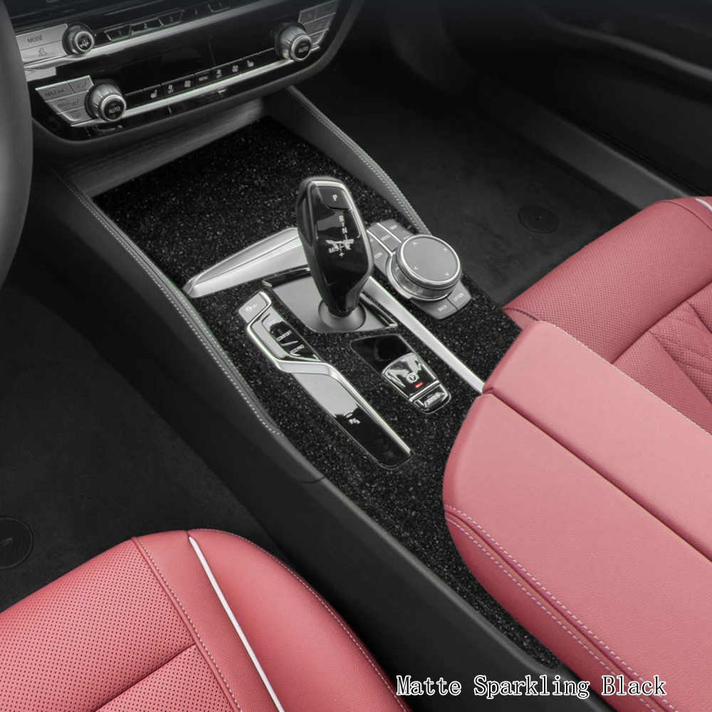 Carbon Fiber for BMW 5 Series G30 2018-2023 Car Film Interior Stickers Center Console Gear Dashboard Air Door Handle Lift Panel