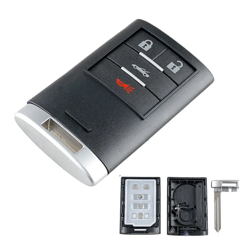 

4-кнопочный дистанционный автомобильный брелок с маленьким ключом, подходящий для Cadillac Chevrolet Corvette, чехол для ключей