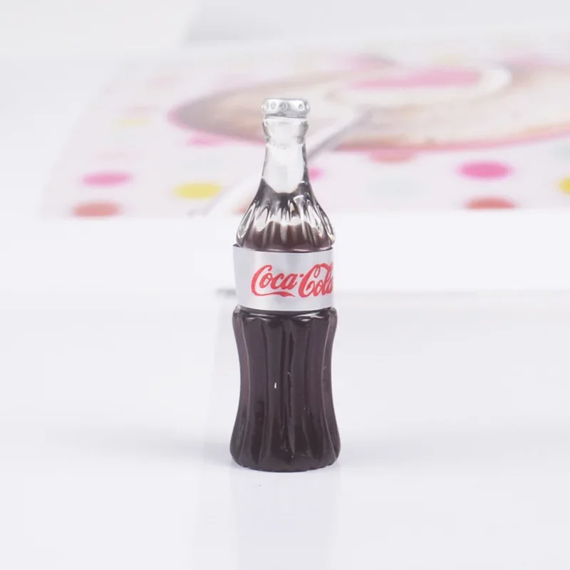 4pcs Mini Cola Drink Models for Dollhouse Decor
