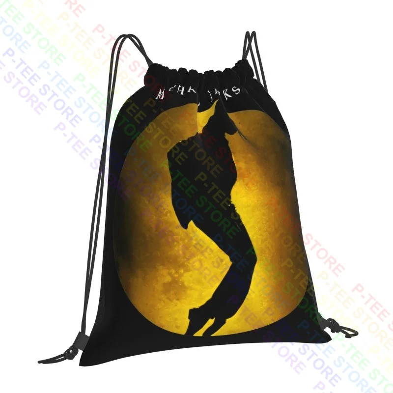 Michael Jackson Moonwalking Drawstring Bags Gym Bag School Foldable Shopping Bag Large Capacity