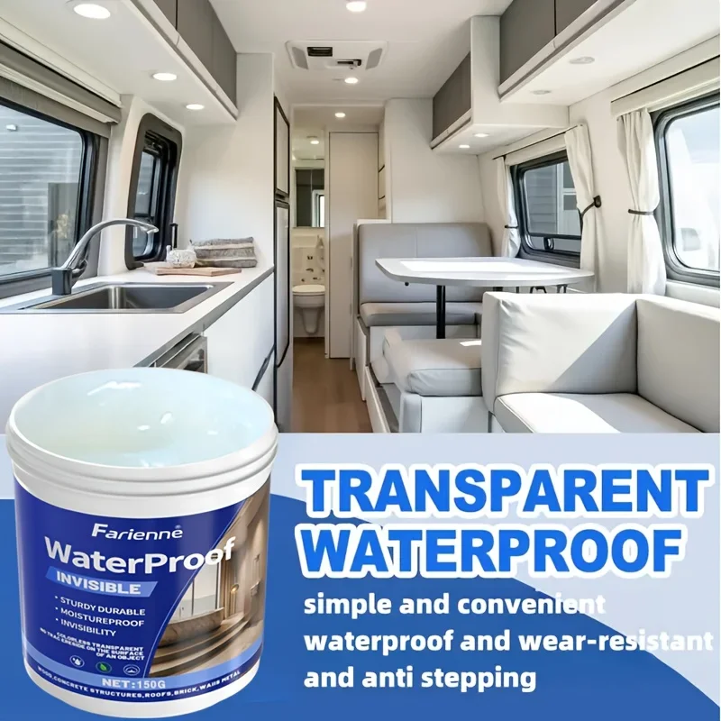 New Super Invisible Transparent Waterproof Sealant, Nano Leak-Proof Coating, Crystal Clear Sealing Glue -Once Solution The Recur