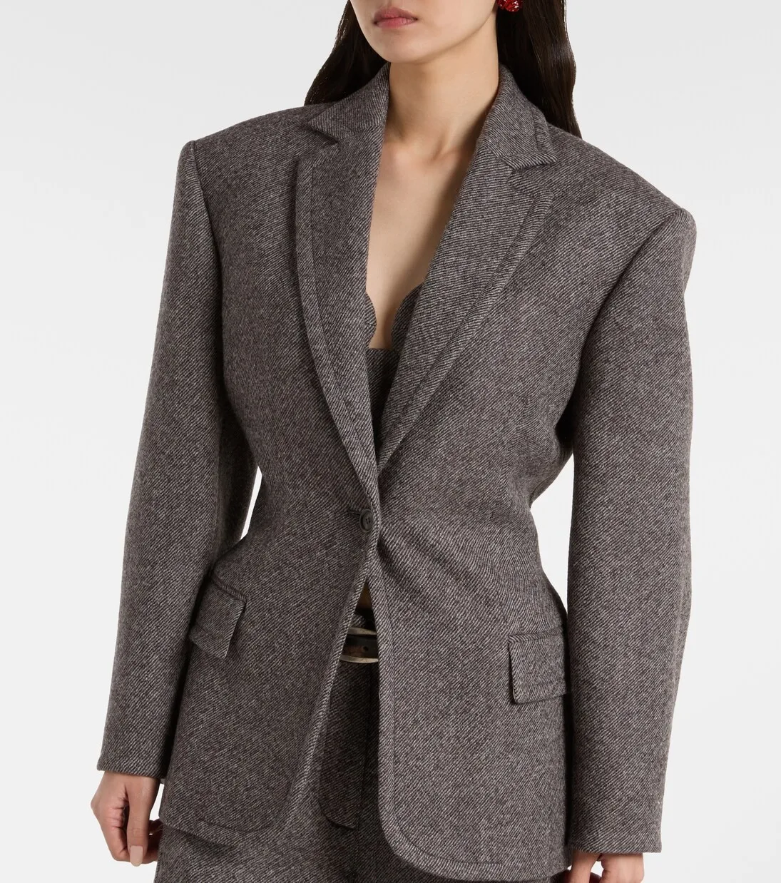 

Retro-style one-button waist-cinching and slimming lapel blazer, a new stylish commuter jacket for autumn and winter 2025