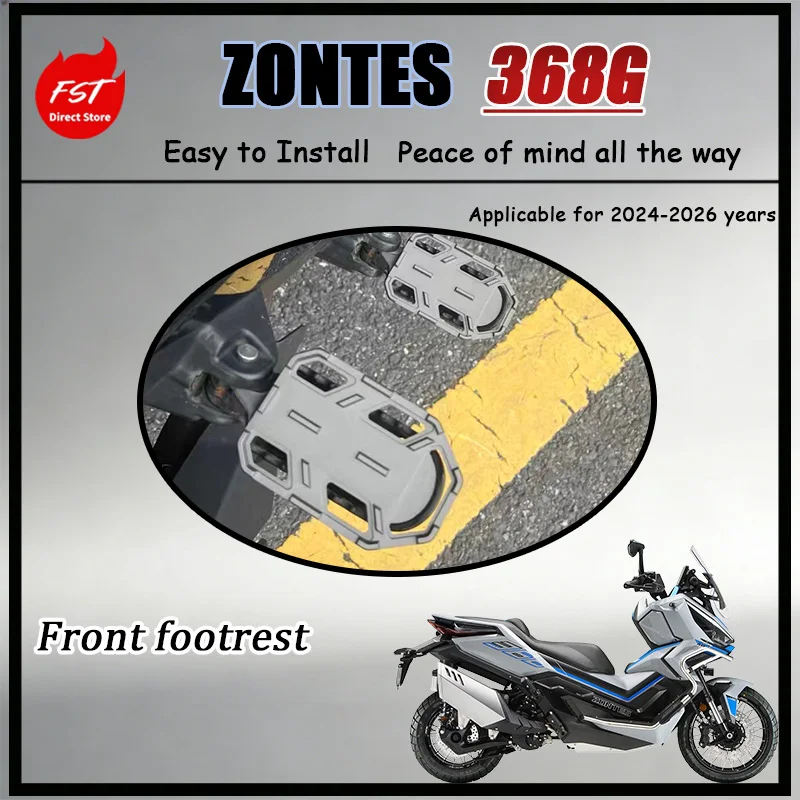 reposapies-antideslizantes-y-resistentes-al-desgaste-para-motocicleta-zontes-368g-diseno-agresivo-todoterreno-accesorios-para-motocicleta