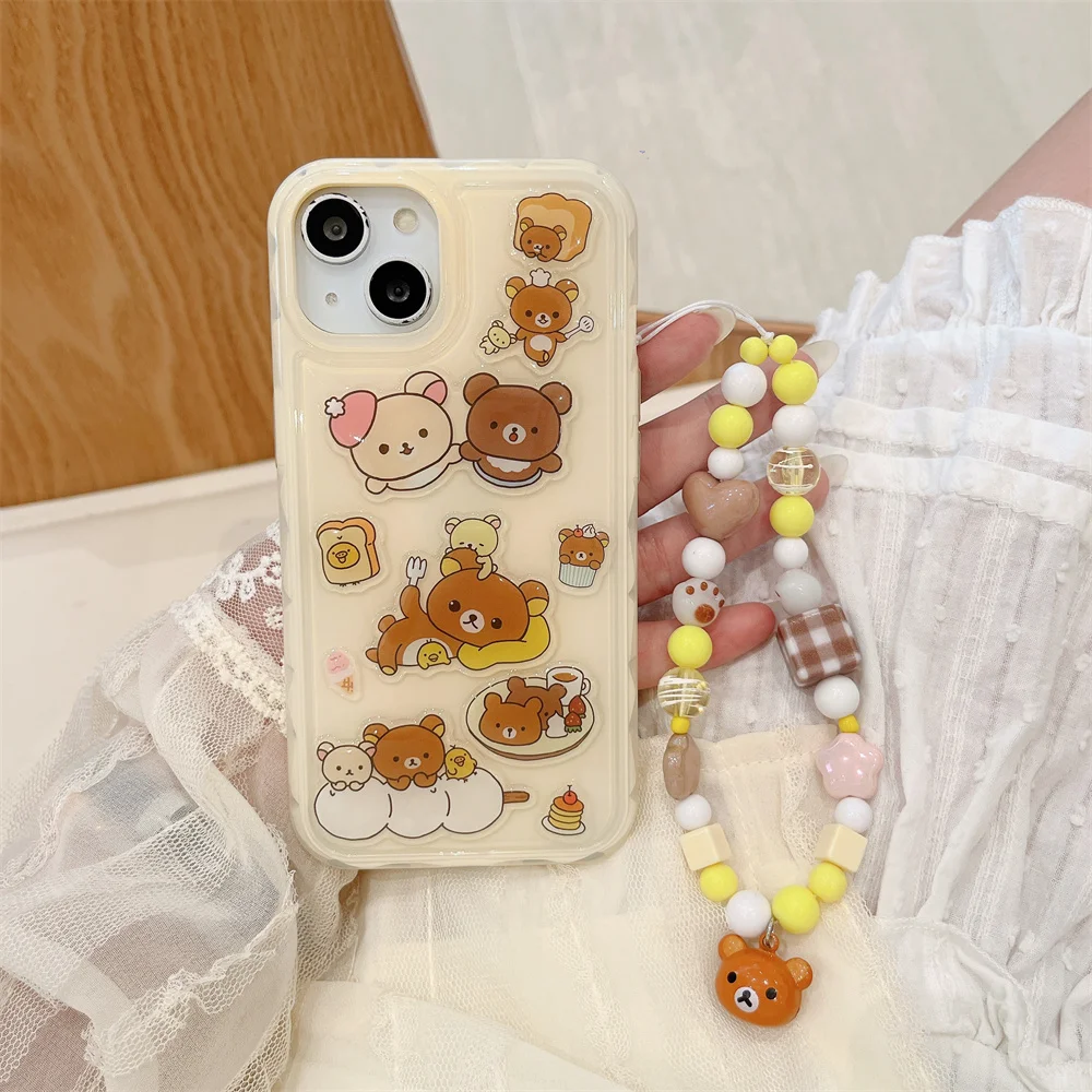 

Kawaii Pilakkuma with hinged phone case for iPhone 13 14 15 16 Pro Max Funda Fashion Luxury Anti-fall Cover Shockproof Cute Case