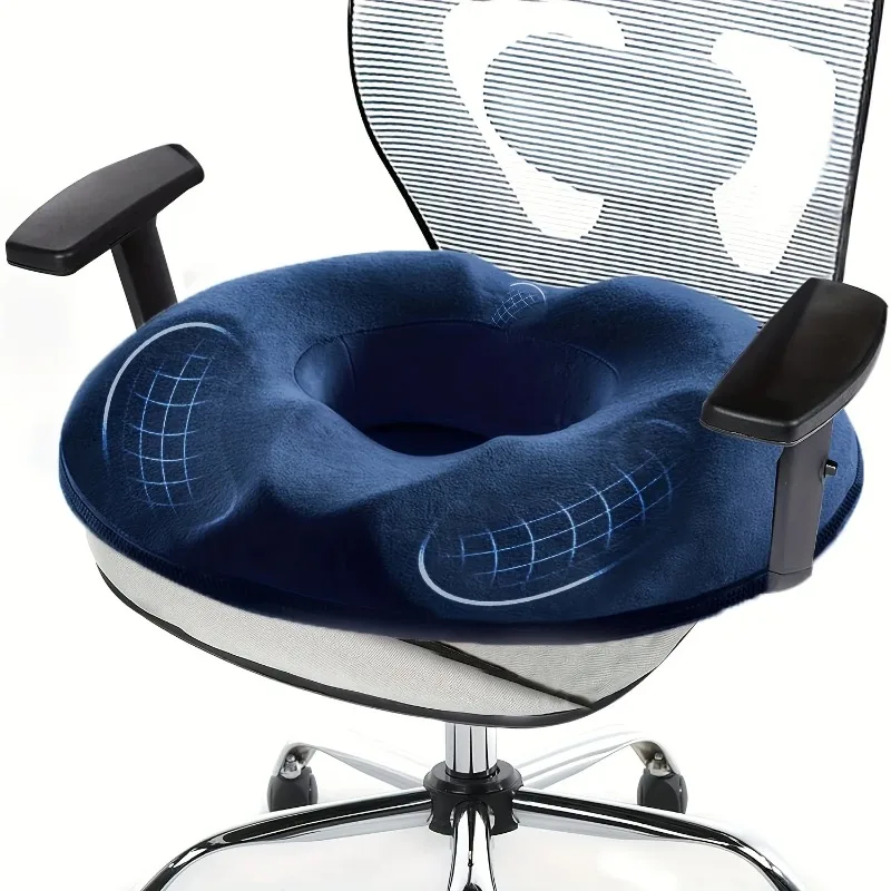 1pc Orthopedic Memory Foam Donut Pillow Coccyx Seat Cushion Hemorrhoid Cushion Tailbone Cushion for Pregnant Butt Cushion