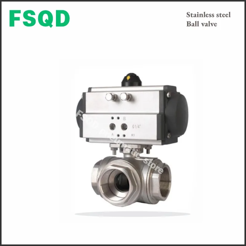 Ball valve Q614F-16P DN8 DN10 DN15 DN20 DN25 DN32 DN40 DN50 DN65 304 Stainless steel High temperature resistance pneumatic tool