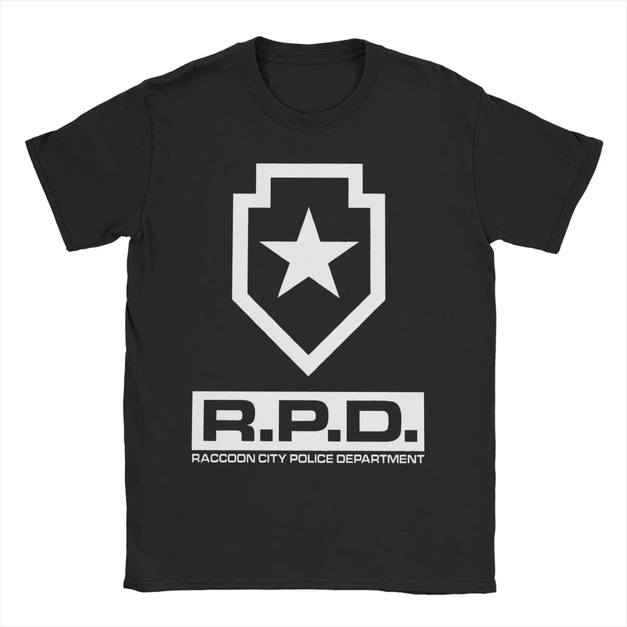 Camisetas masculinas e femininas do departamento de polícias de Raccoon City, RPD, 100% algodão, roupas inovadoras, camisetas de manga curta, camiseta