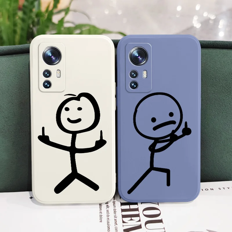 Line Man Phone Case For Xiaomi Mi 14 13 13T 12 12T 12S 11 11T Ultra 10 10T 9 9T 8 Pro Lite 5G Liquid Silicone Cover images - 6