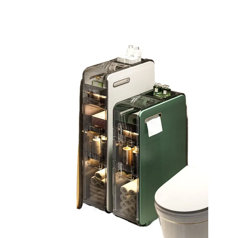 

Toilet rack, toilet crack storage cabinet, bathroom cabinet, floor gap, toilet side storage